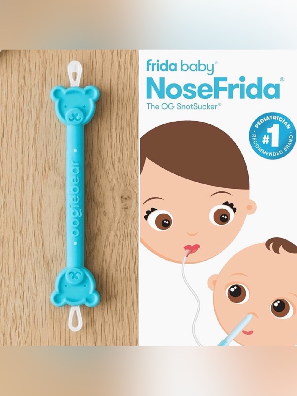 🤧 Frida Baby NoseFrida SnotSucker AND Oogiebear Baby Nose & Ear Picker (Set)